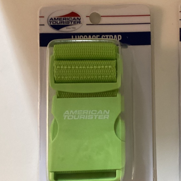 Luggage strap, lime green, vintage, American Tourister Sealed pack. Brand new. - Picture 3 of 5